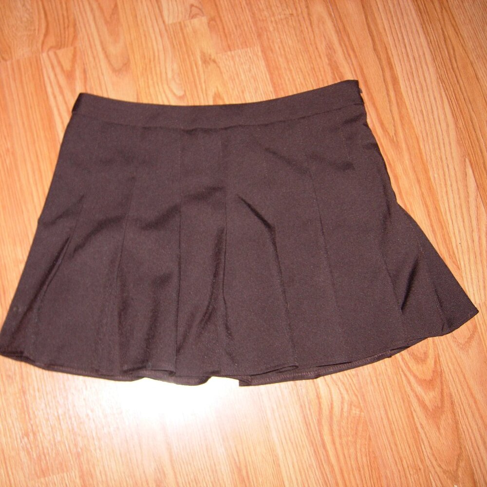 Chocolate Brown Pleated Schoolgirl Academia Skort